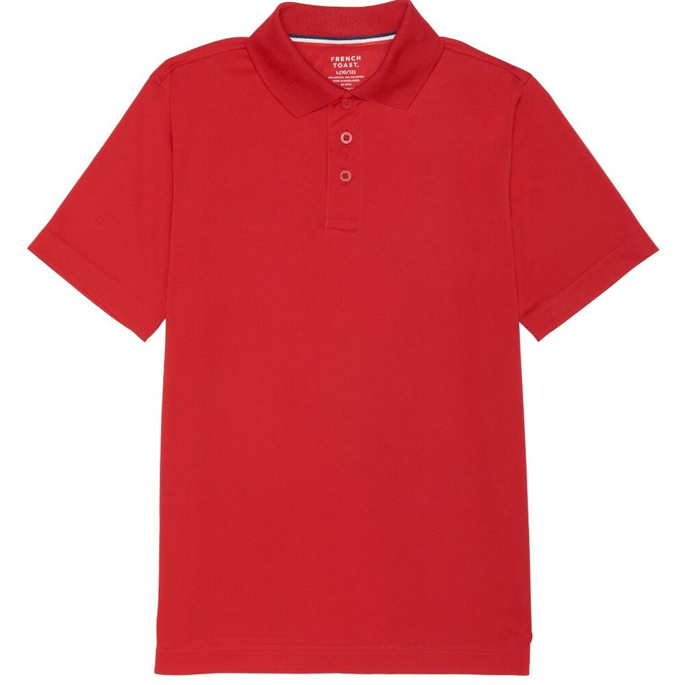 French Toast SA9450 Boys Short Sleeve Sport Polo Red